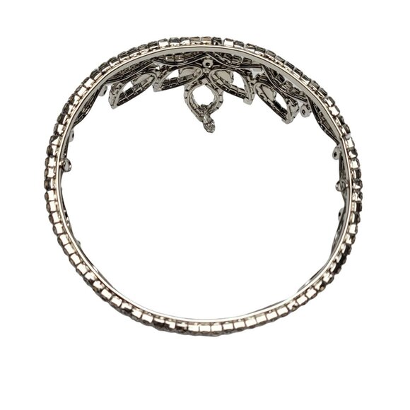 Silver Tone Clear Prong Set Rhinestone Bridal Wedding Pageant Tiara - Picture 5 of 9